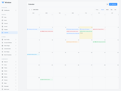 Calendar Admin Dashboard Template admin admin dashboard bootstrap bootstrap calendar app calandar app calendar calendar admin calendar admin dashboard calendar app desing idea calendar app idea calendar app ui ux calendar dashboard calendar interface dashboard react calendar app reactjs webdesign