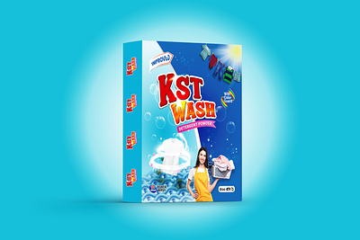 Detergent Powder Box Packaging Design branding graphic design logo