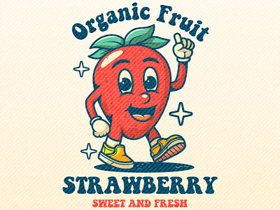 Strawberry Cartoon Characters cartoon fruit fruit logo logo fruit logo mascot mascot design mascot fruit mascot strawberry retro cartoon retro mascot retro style strawberry strawberry cartoon vintage cartoon vitamin