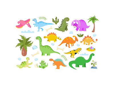 Dinosaur Hand Drawn Illustrations dinosaur dinosaur illustration free download free illustration freebie illustration vector illustration