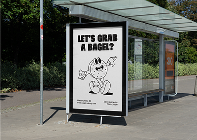 Bagel bakery – logo design, branding, banner, social media desig banners branding illustrations logo mascot smm social media design ui