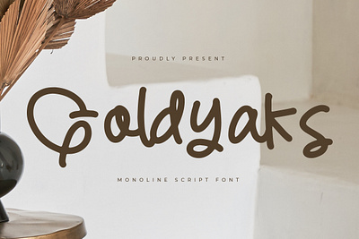 Goldyaks - Monoline Script Font style