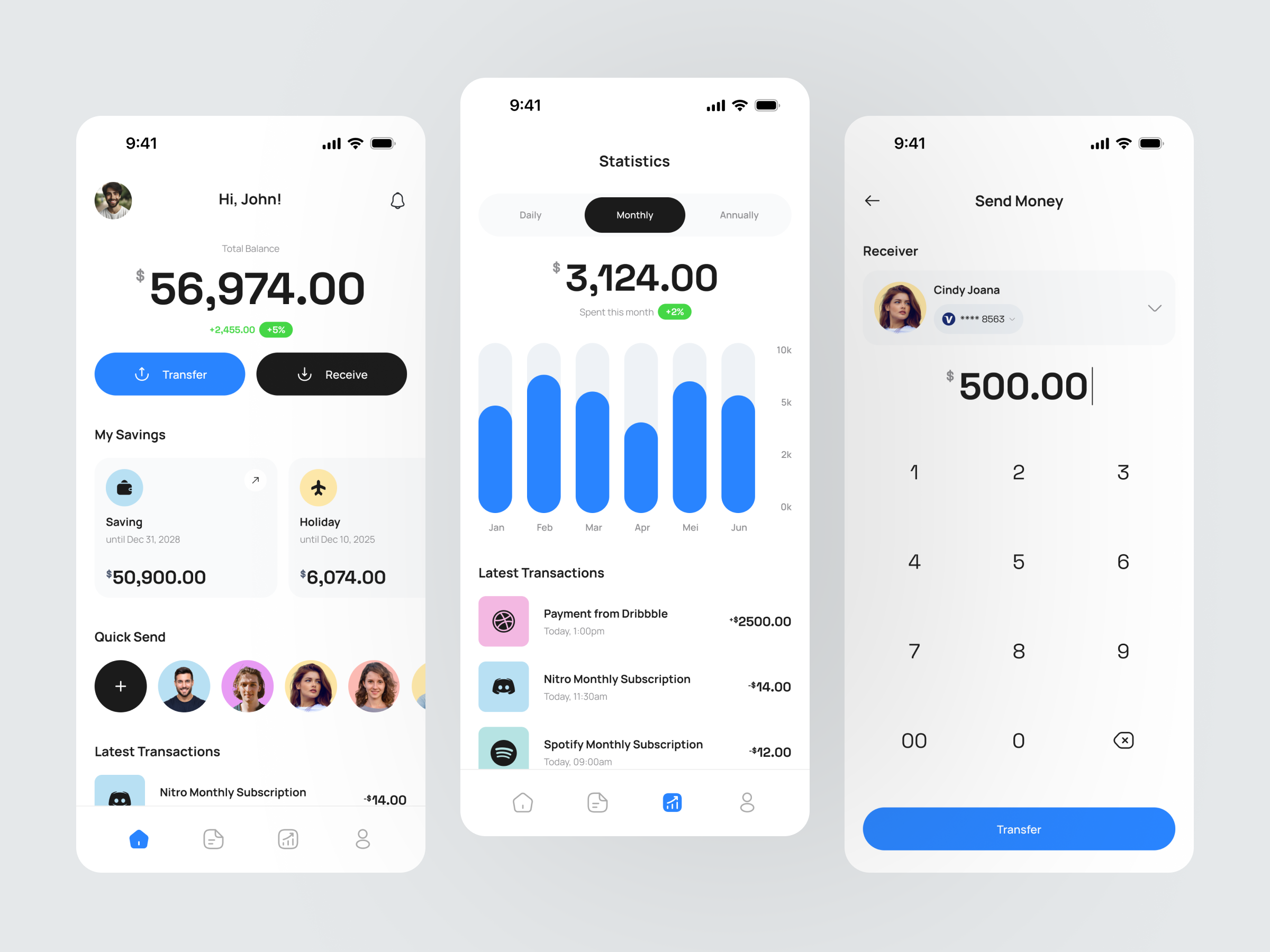 Finance App Mobile Design app bank design e wallet finance mobile money saving transaction transfer ui