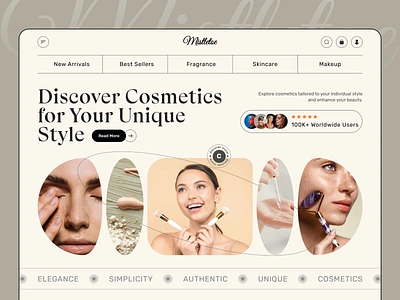 eCommerce Cosmetic Website Design Concept - Mistletoe b2b b2c beauty beauty care branding cosmetic cosmetic website cosmetology cream ecommerce makeup product shopping skin skincare ui ux website website design women