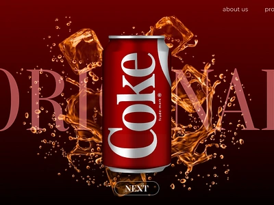 COKE - Web Design (protoyping) branding drink design figma graphic design protoyping ui user interface ux web design