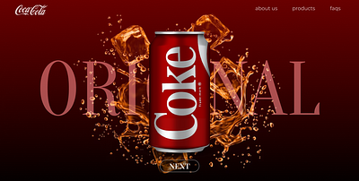 COKE - Web Design (protoyping) branding drink design figma graphic design protoyping ui user interface ux web design