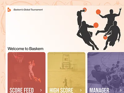 Baskem - Basketball Club Management Application admin management basketball cards game application game design game management game ui gamers gaming web application highscore landing page players players database ranking score management score table scoreboard scorecard sports ui sports web app