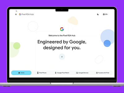 Google Pixel RSA Hub Revamp figma google google design material design uiux web design