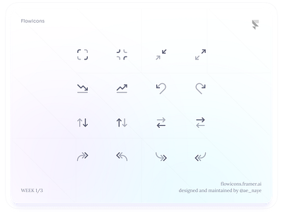 Flowicons Week 1/3 design figma icon pack icon set icons svg ui ui kit