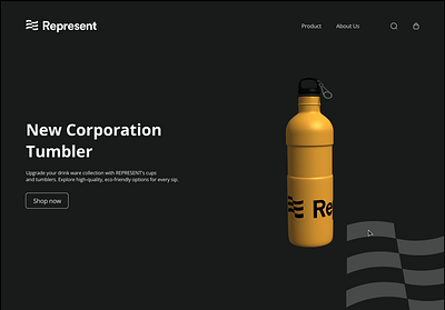 3D scroll animation of tumbler 3d animation logo ui