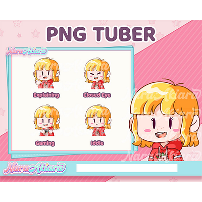 Level up Your Streaming with the Chibi Blonde PNGTuber kawai