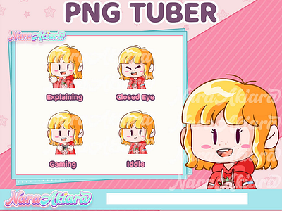 Level up Your Streaming with the Chibi Blonde PNGTuber kawai