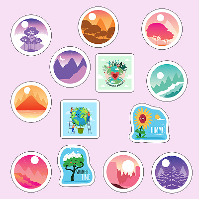 Stickers branding design graphic design illustration stickers vector