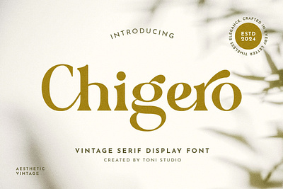 Chigero – Modern Vintage chigero – modern vintage design designer font fonts typeface typography