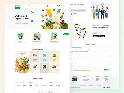 GoQuick- Grocery Website concept design goquick grocery website landing page ui ui design web design website