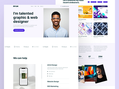 Graphic Designer Portfolio Website Design - Landing Page designer portfolio designer website graphic designer graphic portfolio portfolio design portfolio landing portfolio website website design