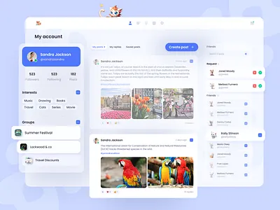 Miau App desktop app graphic design logo social media ui ux