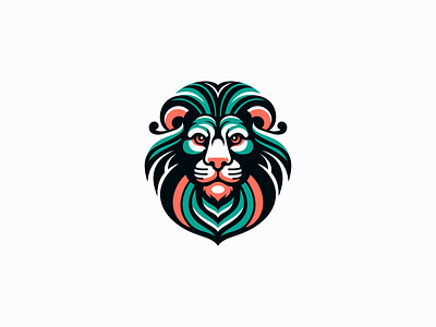 Lion Logo animal branding design emblem face feline head icon identity illustration king lion logo mane mark mascot premium sports symbol vector
