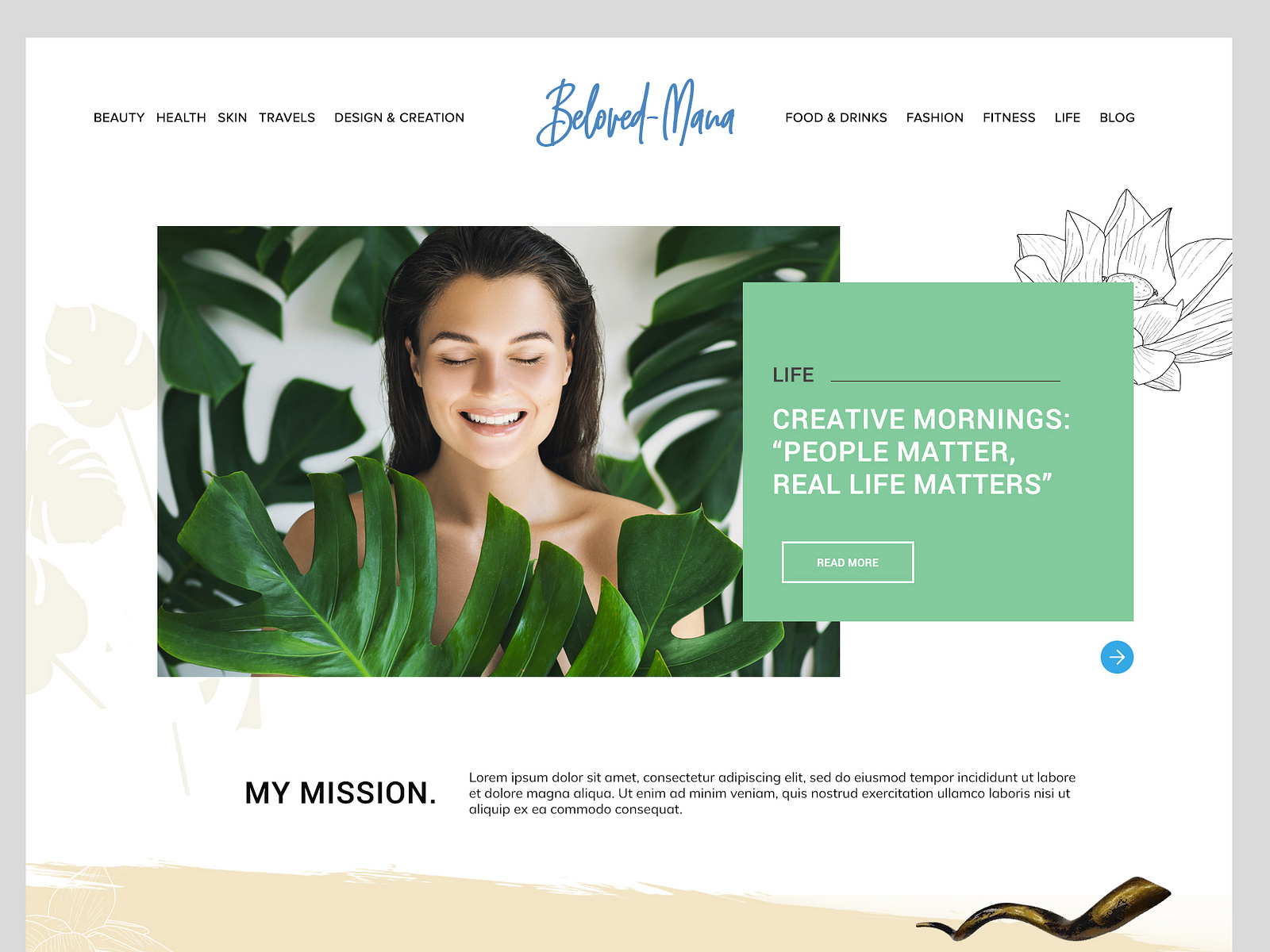 Beloved-Mana-Website-Design by Vertical Edges on Dribbble