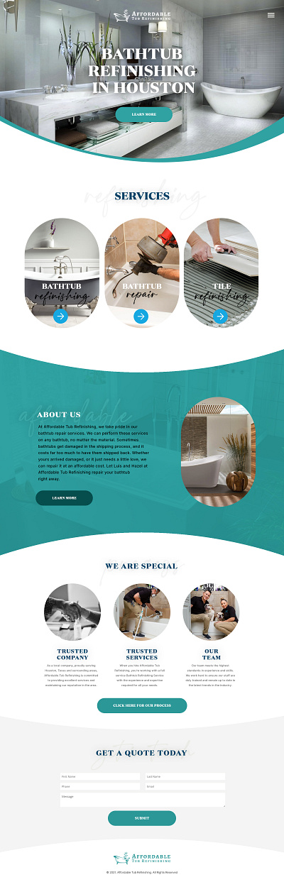 AffordableTub-Website-Design01 design ui ux web design