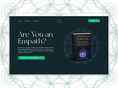 The Empath's Guide to Spiritual Healing - Landing Page Design design landing page ui ui design ux design webdesign