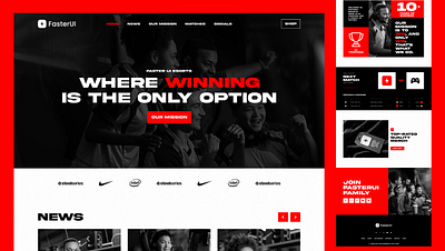 Sports Web App advertisement branding design development esports figma landing page marketing sports ui uiux ux web app website