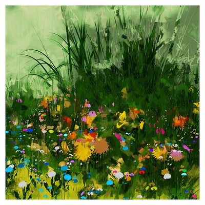 Wild Flowers blender flowers illustration landscape montage nature wild flowers