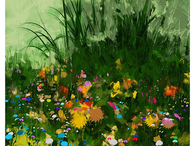 Wild Flowers blender flowers illustration landscape montage nature wild flowers