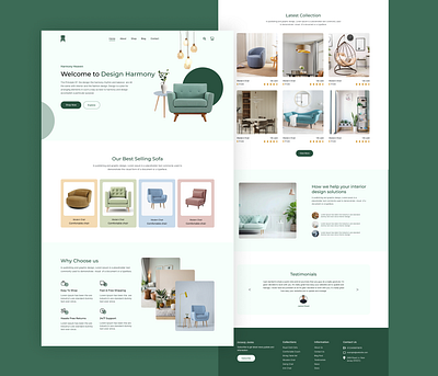 HarmonyHeaven-Furniture Landing Page design typography ui ux web design