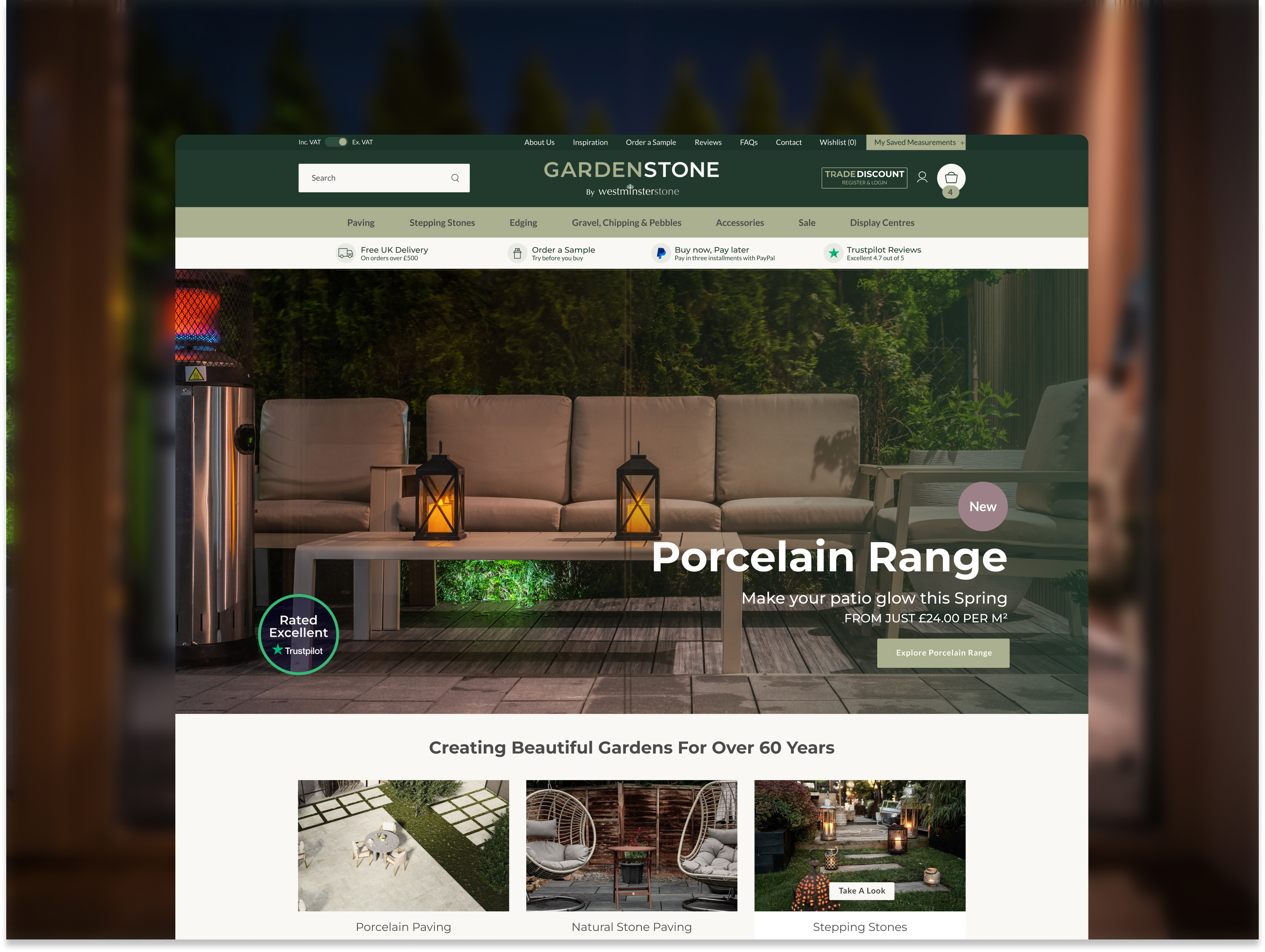 A Garden Paving Ecommerce Store
