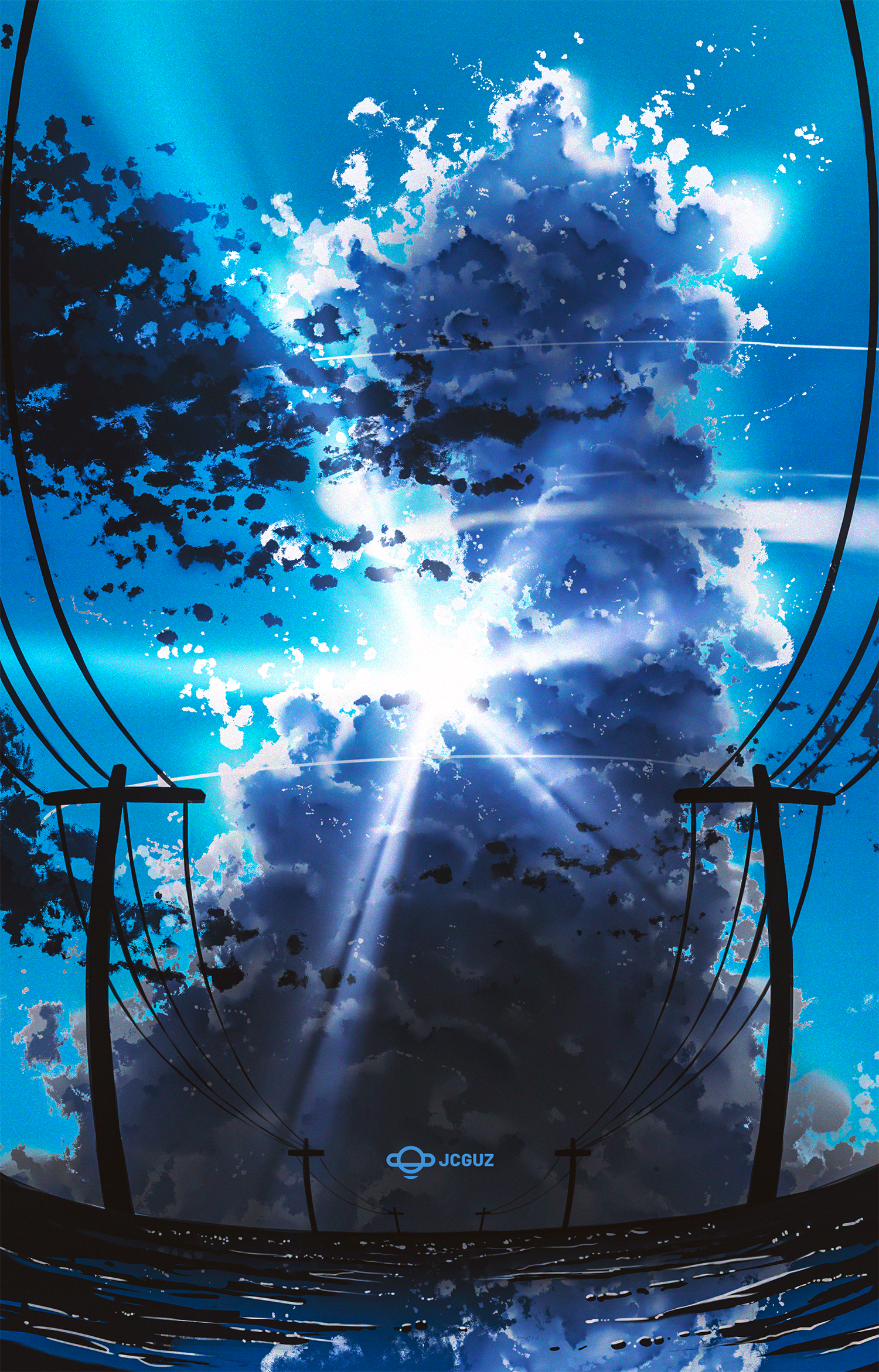 Blue Clouds ambiente art artwork clouds colors design environment illustration nubes