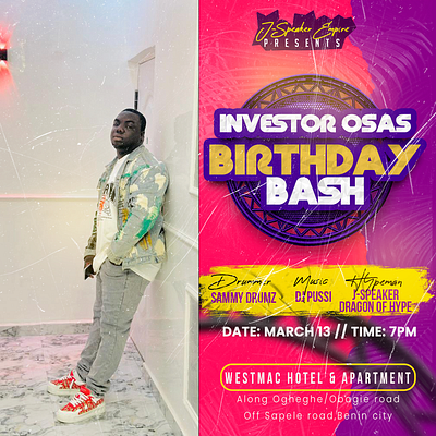 BIRTHDAY BASH graphic design