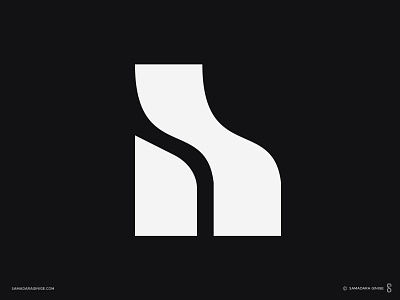 Letter h branding design futuristic h letter logo mark minimal monogram odern samadaraginige simple