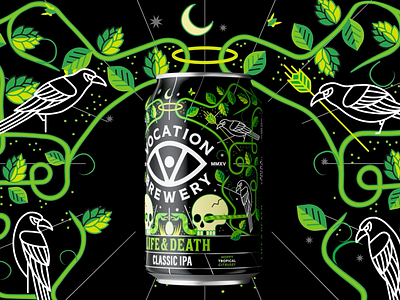 Vocation Brewery animation beer crow gif illustration motion motion graphics