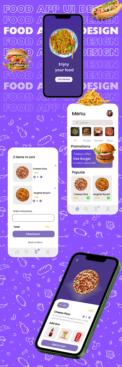 UI design : Food delivery App design figma foodapp graphic design illustration product design ui