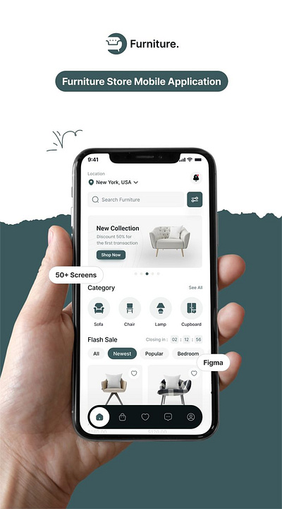 Furniture Store Ecommerce Mobile App UIUX Design | App Design |