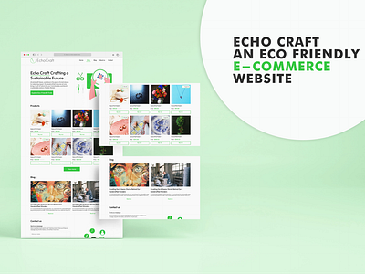 E commerce web design for an echo friendly Brand app ecommerce website graphic design home page landing page design product listing page product listing page design ui ui design user interface design web design web landing page