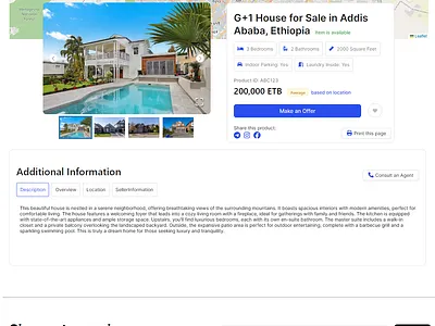 House sell details Page antd design details ethiopia map original react real estate ui