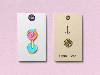 Lyaness Cocktail Pin badge graphic design pin