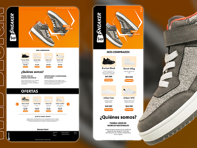 SNEAKER SHOP | Web Design branding chile design diseño gráfico diseñoweb ui ux web webdesign