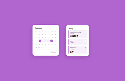 UI Kit Cards ✦ Calendar calendar design ui kit ui kit calendar