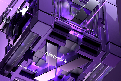 Crypto Y Cube Network 3D Motion 3d 3d motion abstract animation blockchain crypto cryptocurrency cube digital futuristic graphic design hitech motion graphics network purple tech trade trading