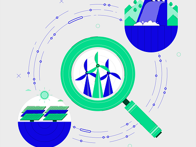 Green Energy Procurement - OGE illustration brand identity branding design designer graphic design illustration illustrator ui