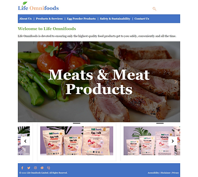 LifeOmni Foods branding elementor ui wordpress