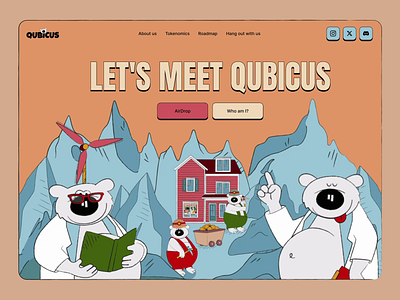Qubicus - Fan Token Meme ai crypto crypto website degen design website mem meme nft pepe stake web design website crypto