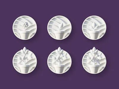 Final tiers badge - Clay 3d app badge blender bonsai c4d clay game gamification illustration japan leaves level pin render seed tiers tree ui violet