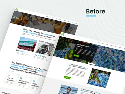 Eco Organization Website Design - RESWAYE reswaye
