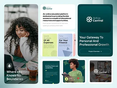 SkillUp: Educational Platform UI bento clean courses e learning education education platform education website landing page learning minimalist modern study ui web design website