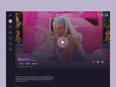 Video streaming website UI design application dribbble graphic design hero illustration mobile movie netflix serie ui ui design web design