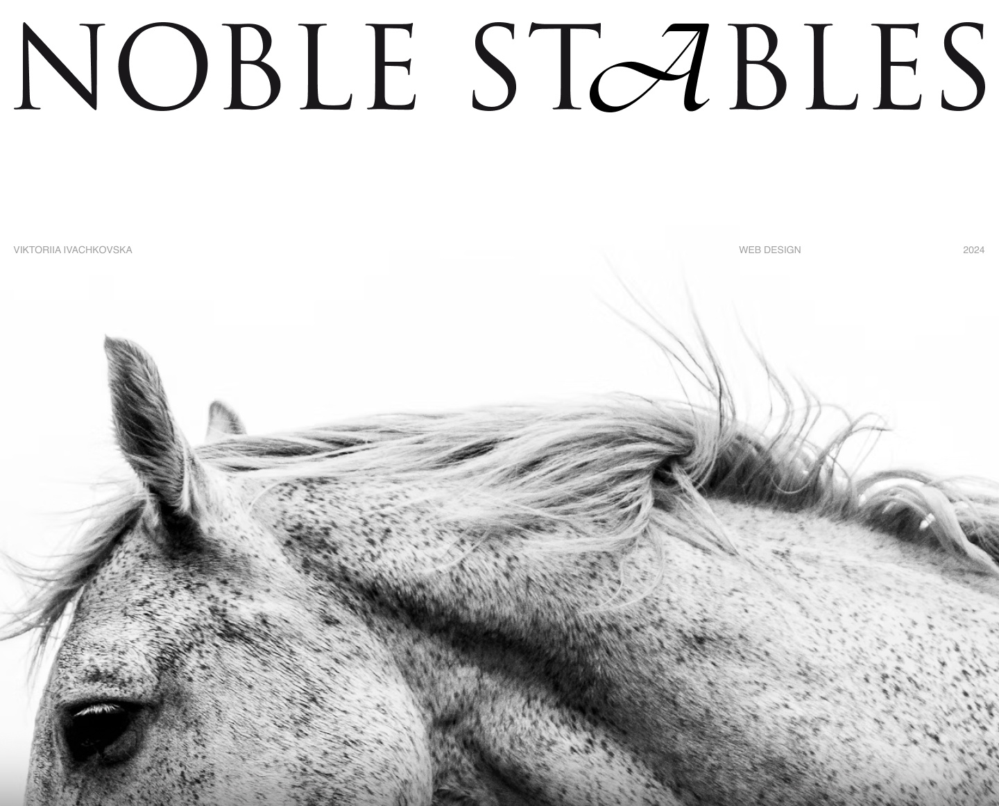 Website Horse Club London black club design horse lan site ui ux white